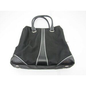 Tumi Black Nylon Purse Tote Handbag Bag Leather Organizer Travel